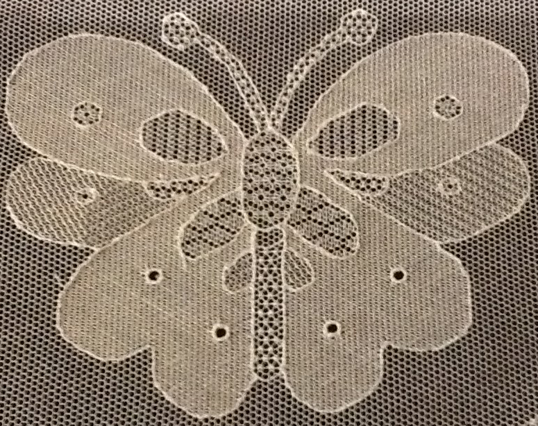 Butterfly motif made in the style of Limerick Lace
